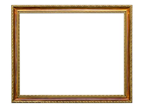 gold-patterned frame for a picture on a white background