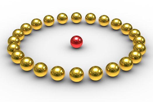 Conceptual image of teamwork. Isolated 3D image.