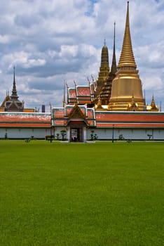 front of wat phra kaew temple of the emerald buddha grand palace