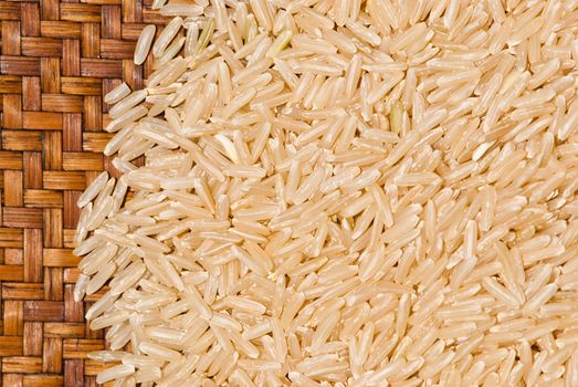 Close up shot of brown rice
