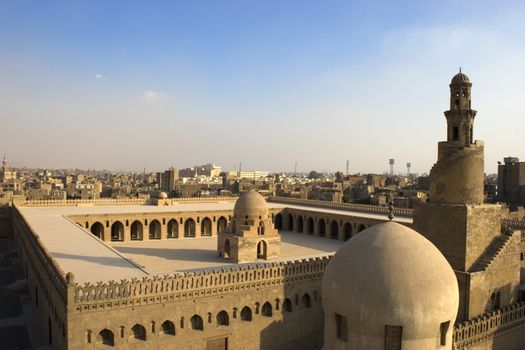 The Mosque of Ahmad Ibn ?ulun is located in Cairo, Egypt. It is arguably the oldest mosque in the city surviving in its original form, and is the largest mosque in Cairo in terms of land area. The mosque was commissioned by Ahmad Ibn Tulun, the Abbassid governor of Egypt from 868�884