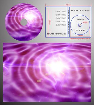 Abstract design template for dvd label and box-cover. Based on rendering of 3d fractal graphics. For using create new layer with your text.