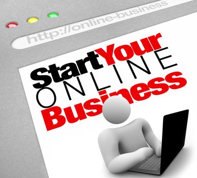 A website screen promises to instruct you on how to set up and launch your own web presence for your internet business in order to generate traffic and drive sales