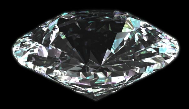 Isolated diamond with black background