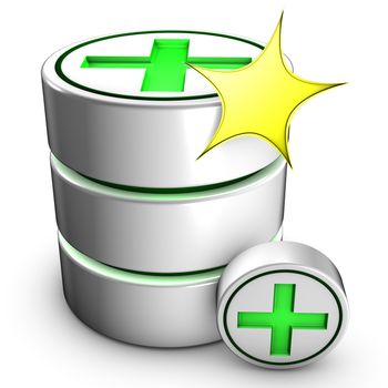Icon symbolizing the creation of a new database.