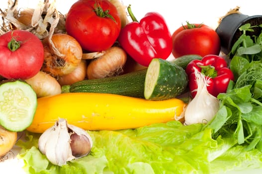 Shot of group of vegetables in studio