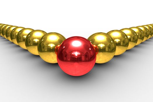 Conceptual image of teamwork. Isolated 3D image.