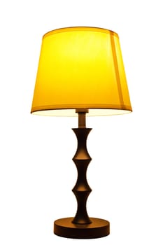 Old fashion table lamp isolated