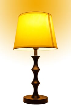 Old fashion table lamp isolated