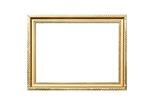 Isolated picture photo with gold frame