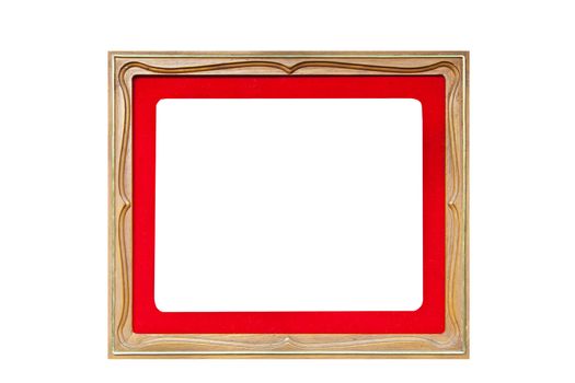 Isolated wood picture photo frame