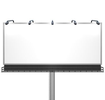 Here's a straight shot of a blank white billboard ready for you to place your own advertising message to grab attention and attract new customers