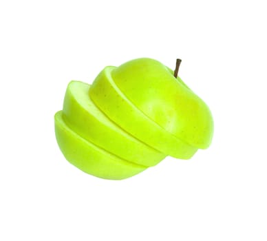 green apple isolated on white 