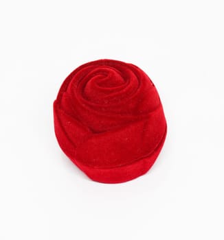 Red rose on the white background