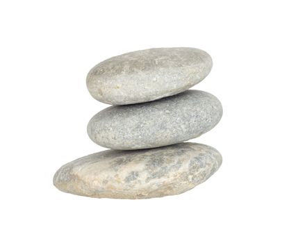 pile of stones isolated on white background 