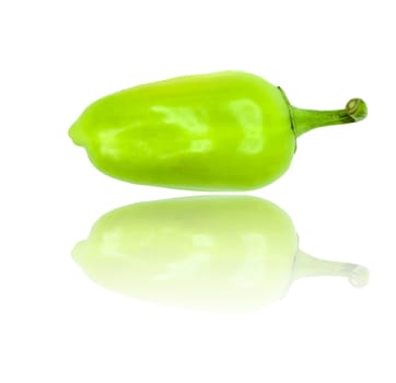 Green Pepper isolated on white background 