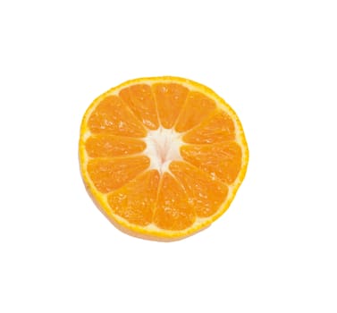 Juicy tangerine, mandarin, orange on white background, closeup, isolated 
