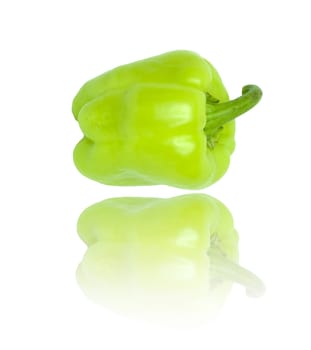 Green Pepper isolated on white background 