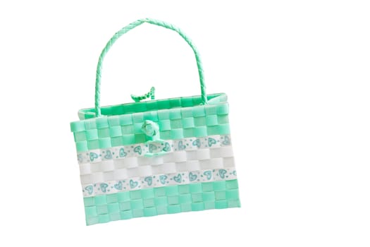 Basket, Colorful plastic wicker basket