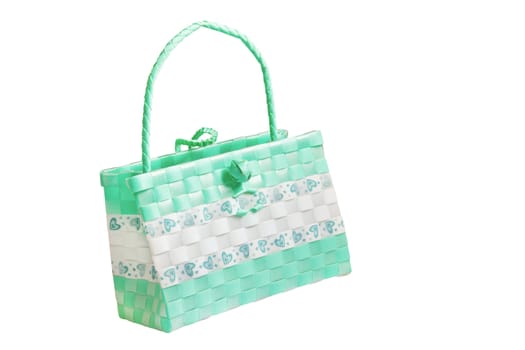 Basket, Colorful plastic wicker basket