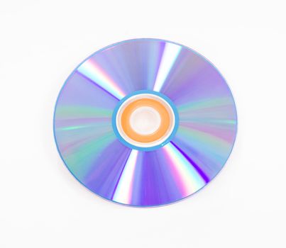 blank CD or DVD on white background