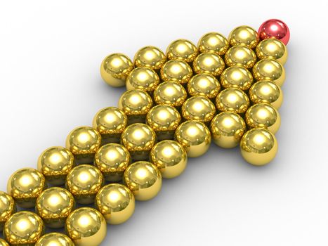 Conceptual image of teamwork. Isolated 3D image.