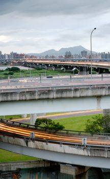 It is a beautiful cityscape of busy interchange.