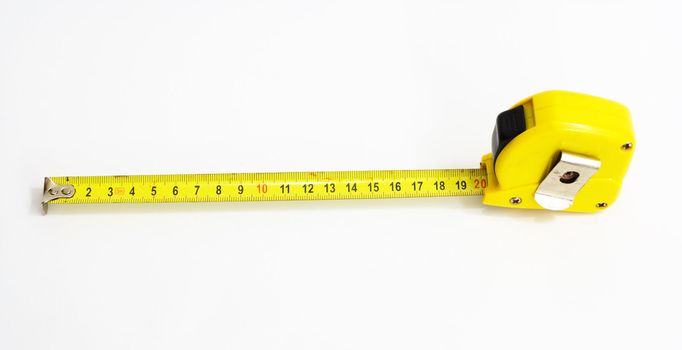 20 Meter - metering measuring tape, white Background 
