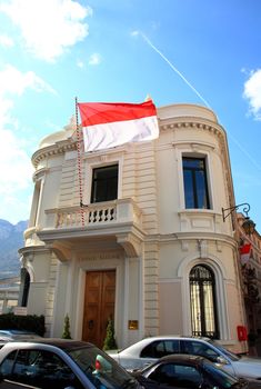 The national consul of Monaco and Monaco flag