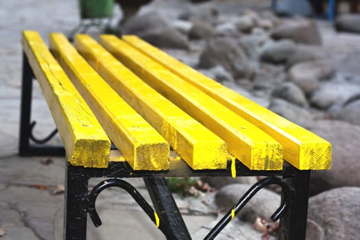 yellow bench