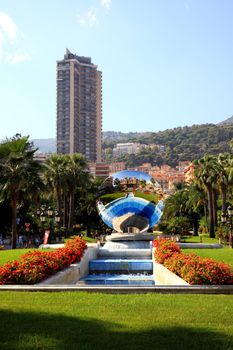 The scenery near the Monte Carlo Casino in Monaco