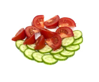 tomatoes with cucumber