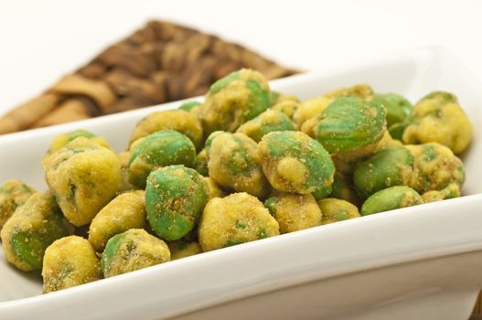 wasabi coated green peas