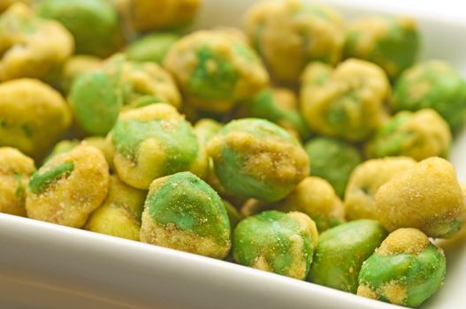 wasabi coated green peas
