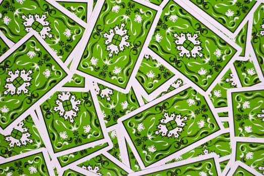 Back of game cards as background