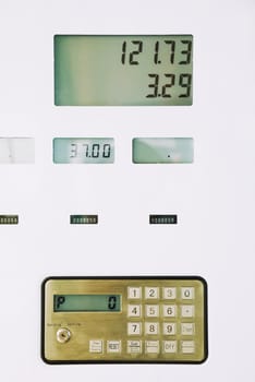 Gas gauge in petrol station