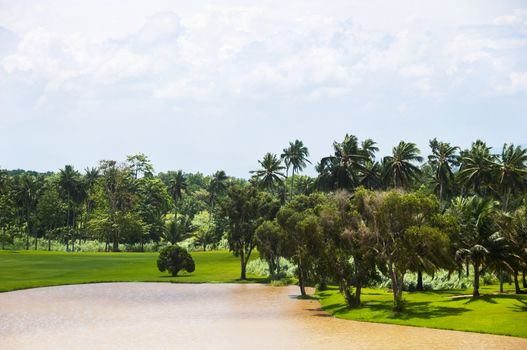 A beautiful golf course in the Philippines
