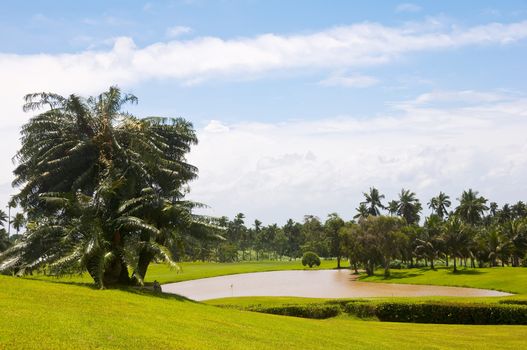 A beautiful golf course in the Philippines