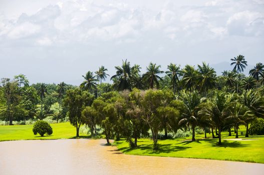 A beautiful golf course in the Philippines