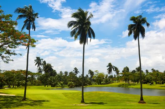 A beautiful golf course in the Philippines