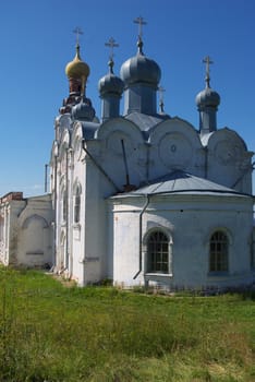 old-time church, belonging to russian orthodox kirk