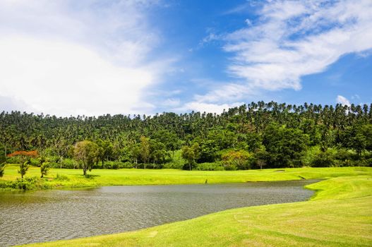 A beautiful golf course in the Philippines