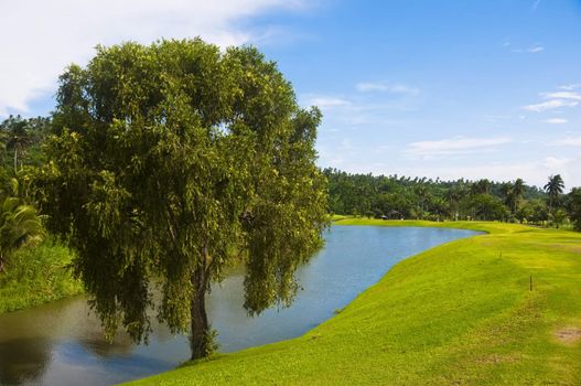 A beautiful golf course in the Philippines