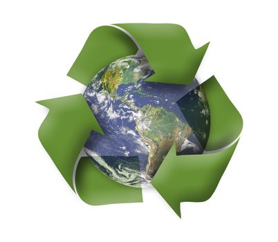 Green earth recycle concept