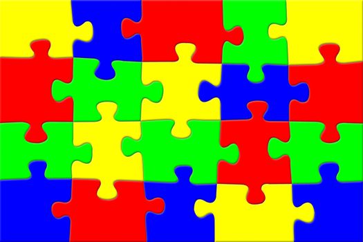 Colorful jigsaw puzzle background