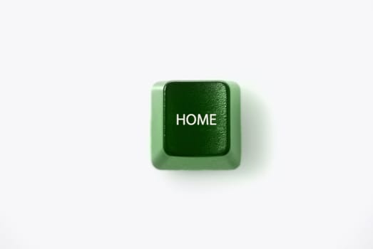 HOME computer key shot against white