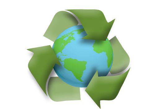 Green earth recycle concept