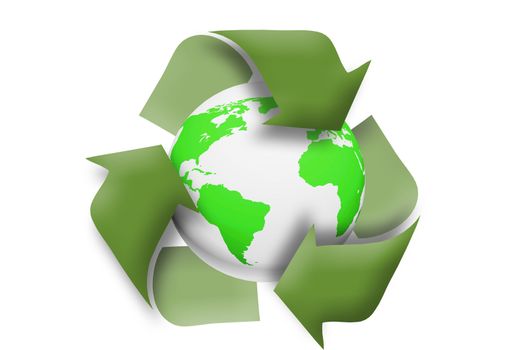 Green earth recycle concept