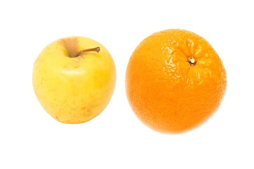the apple; orange