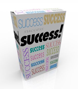 A product box with with the word Success calling attention to it, symbolizing the self-help movement offering improvement tips and techniques via channels such as infomercials